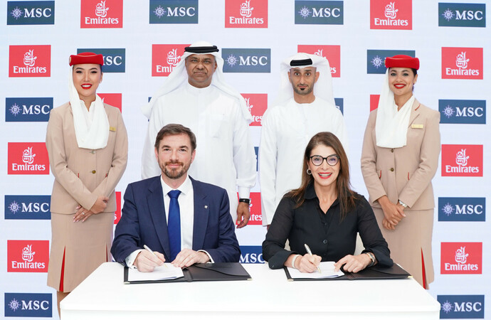 طيران الإمارات تمدد شراكتها  مع"إم إس سي كروز" لموسمين 