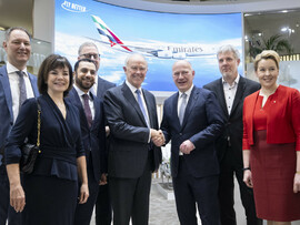 طيران الإمارات تستقبل مسؤولين  كباراً بجناحها في معرض برلين